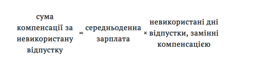 Компенсація за невикористану відпустку: розрахунок, оформлення, оподаткування та облік